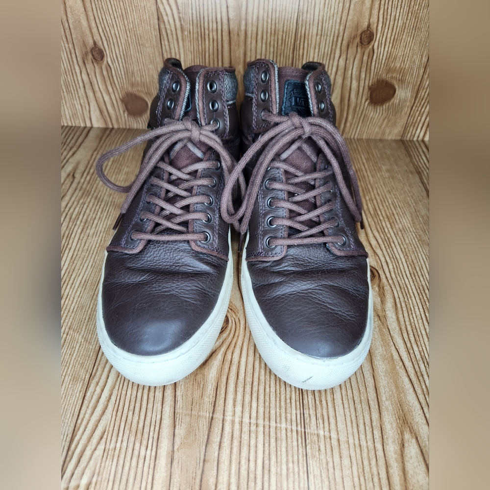 Vans Ultra Cush‎ Leather High Top Sneakers Size 8.5